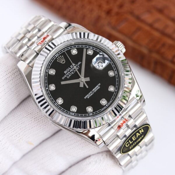 Clean Factory Rolex Datejust 126300 Black Dial Domed Bezel Oyster/Jubilee Bracelet 904L Steel 3235 Movement 41mm Mens Watch