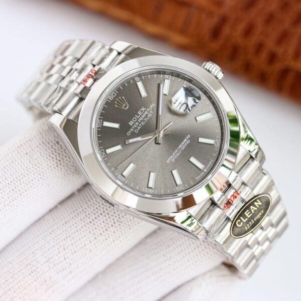 Clean Factory Rolex Datejust 126334 Slate Dial Fluted Bezel Oyster/Jubilee Bracelet 904L Steel 3235 Movement 41mm Mens Watch