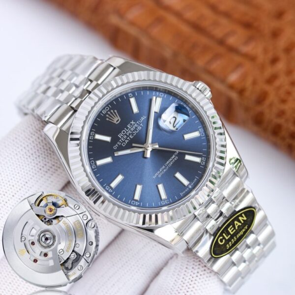Clean Factory Rolex Datejust 126334 Blue Roman Dial Fluted Bezel Oyster/Jubilee Bracelet 904L Steel 3235 Movement 41mm Mens Watch