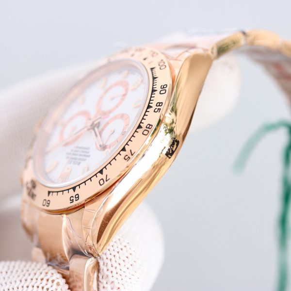 Clean Factory Rolex Daytona Chronograph White Dial Rose Gold Bezel 904L Steel&Full Rose Gold Case&Bracelet 7750/4130 Movement