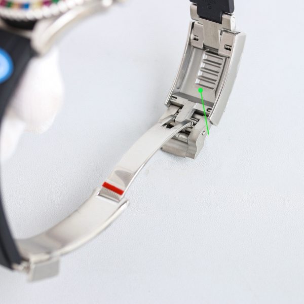 Clean Factory Rolex Yacht Master 40mm Black Dial Diamonds Bezel 904L Steel Case Oysterflex Rubber Strap 1:1 Best Edition 2836/3235 Movement