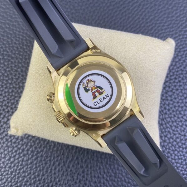 Clean Factory Rolex Daytona Chronograph White&Black Arabic Dial Yellow Gold Ceramic Bezel&Case Black Rubber Strap 7750/4130 Movement